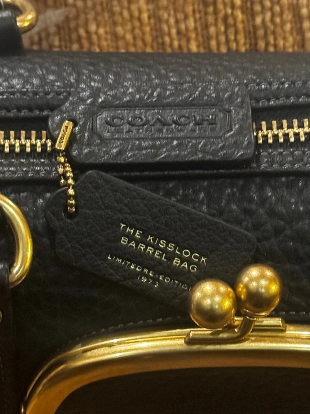 NEW... Black COACH Double Sided… Black EMBOSSED Hangtag Set. NWOTs